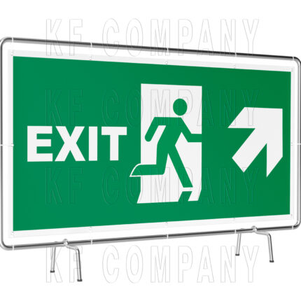 notausgang-exit rechts aufwährts banner werbebanner